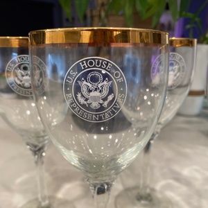 Vintage "House of Representatives" Wine glasses (4) New Never Used